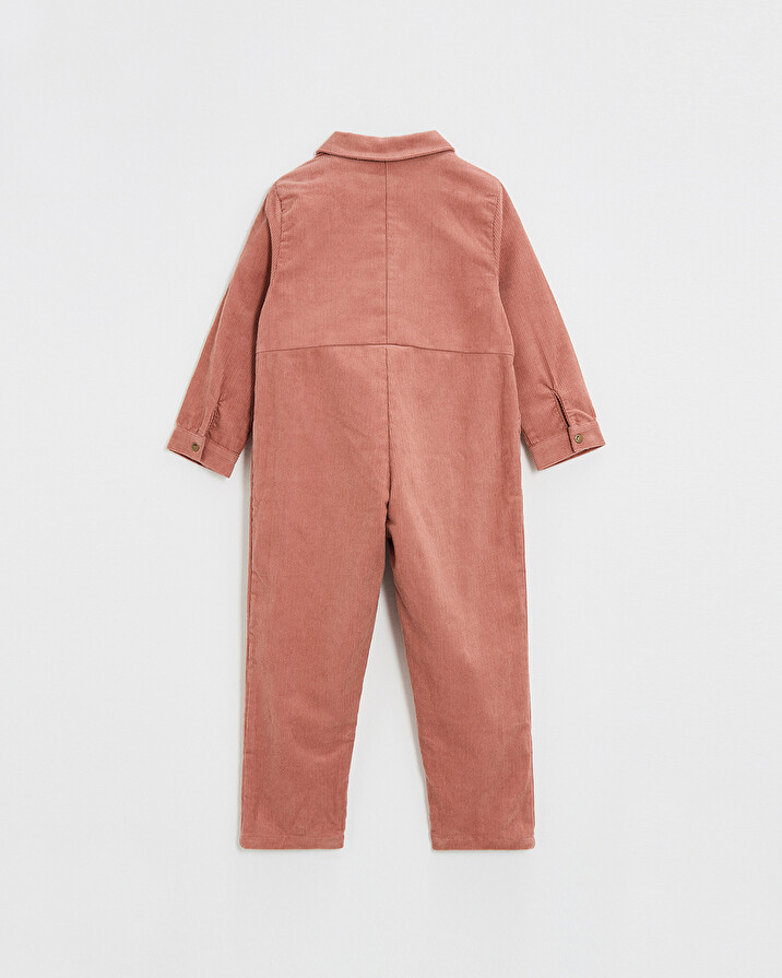 Velvet jumpsuit Begonia pink colors  Natalys