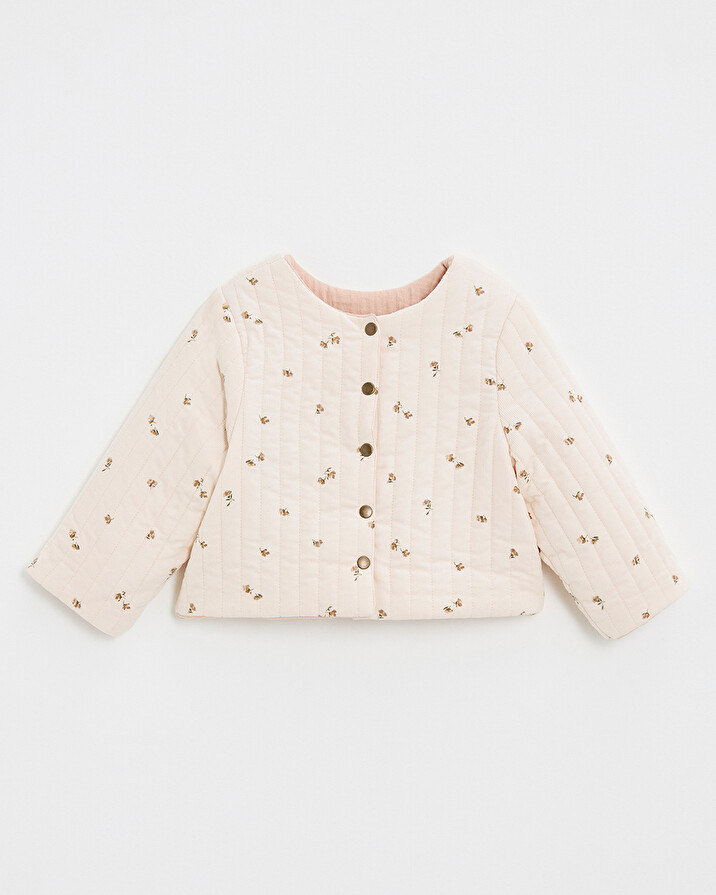 Reversible printed jacket Semi-flower print  Natalys