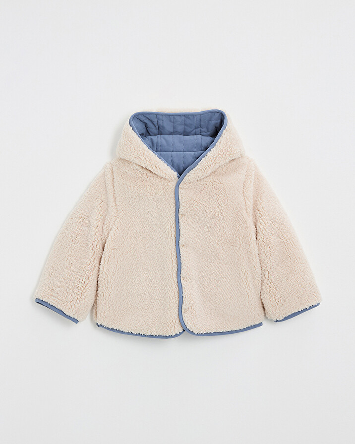 Reversible water-repellent coat Night blue color  Natalys