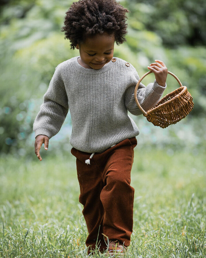 Fancy knit sweater Mocha color  Natalys