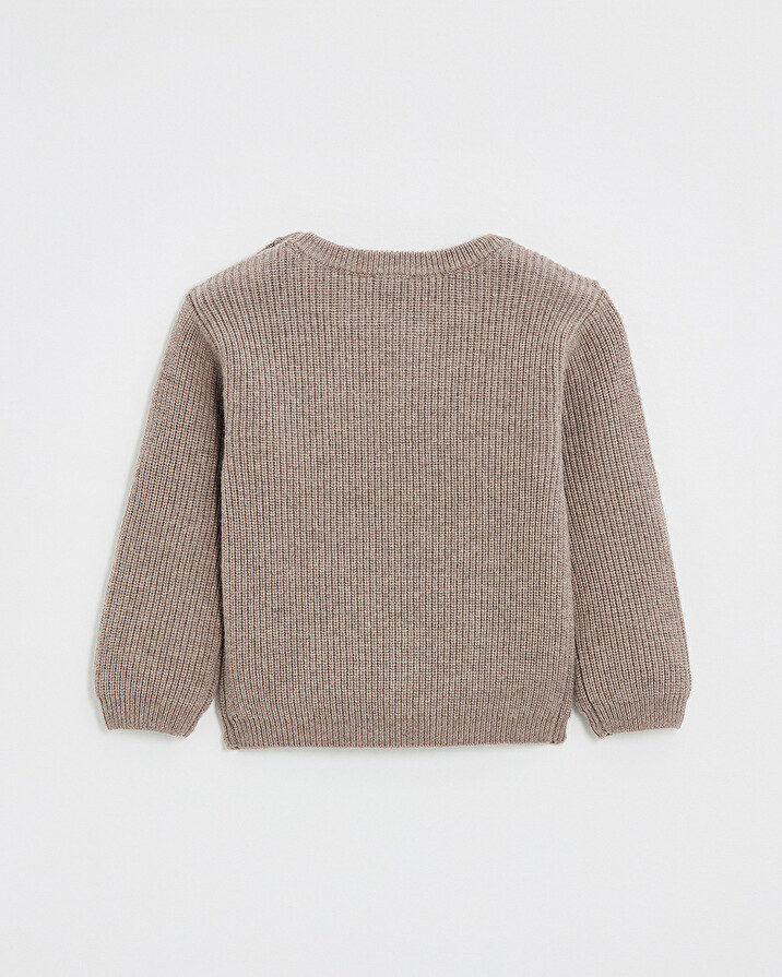 Fancy knit sweater Mocha color  Natalys