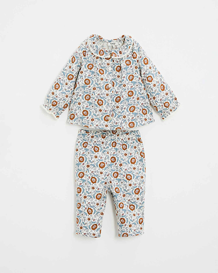 Two-piece printed pajamas Folk flower print  Natalys