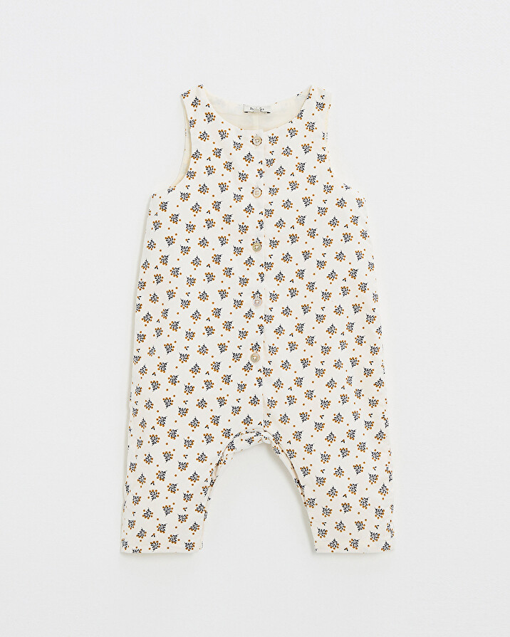 Corduroy jumpsuit Gold button print  Natalys
