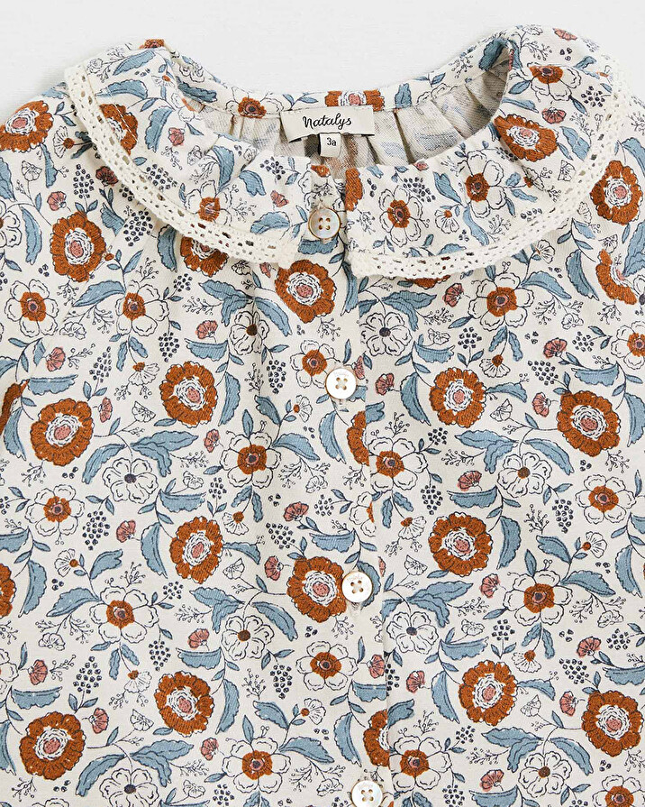 Two-piece printed pajamas Folk flower print  Natalys