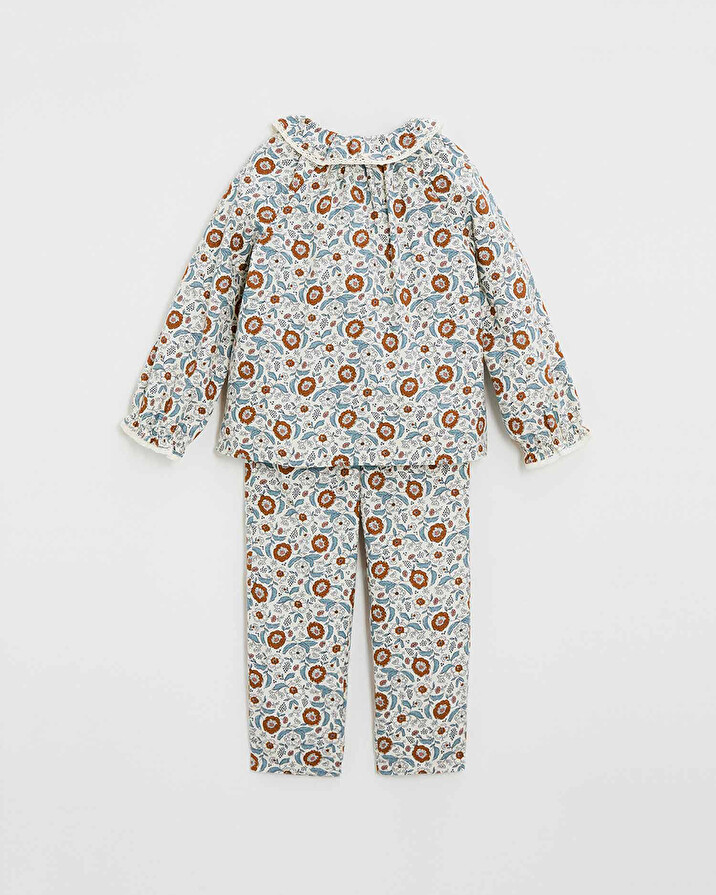 Two-piece printed pajamas Folk flower print  Natalys