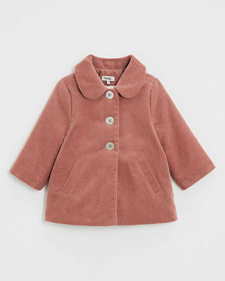 Corduroy coat Begonia pink colors  Natalys