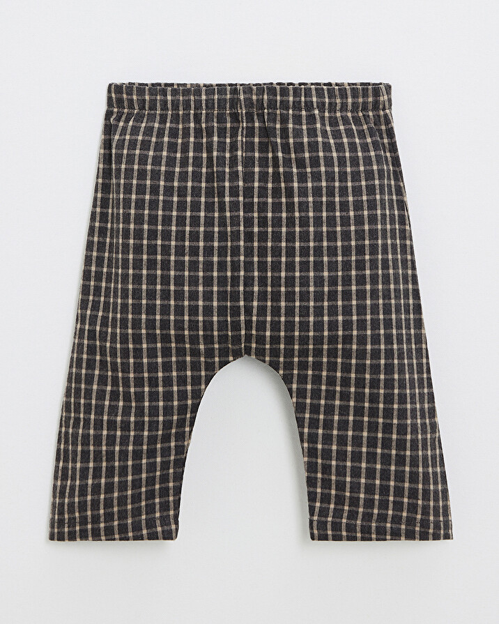 Two-piece flannel pajamas Heather anthracite gray color  Natalys