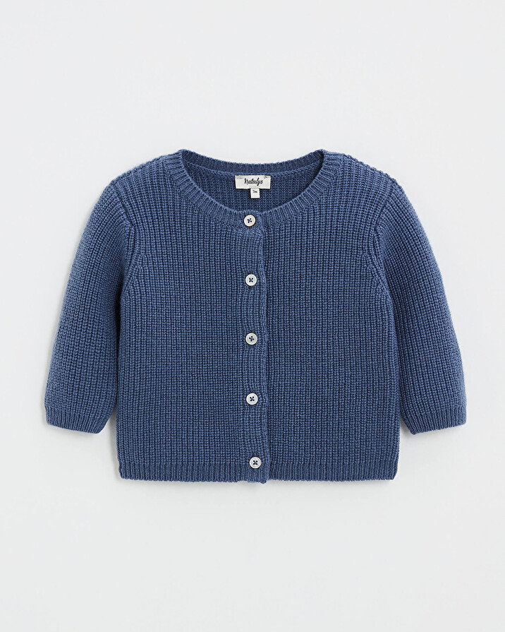 Merino wool vest Blue color  Natalys