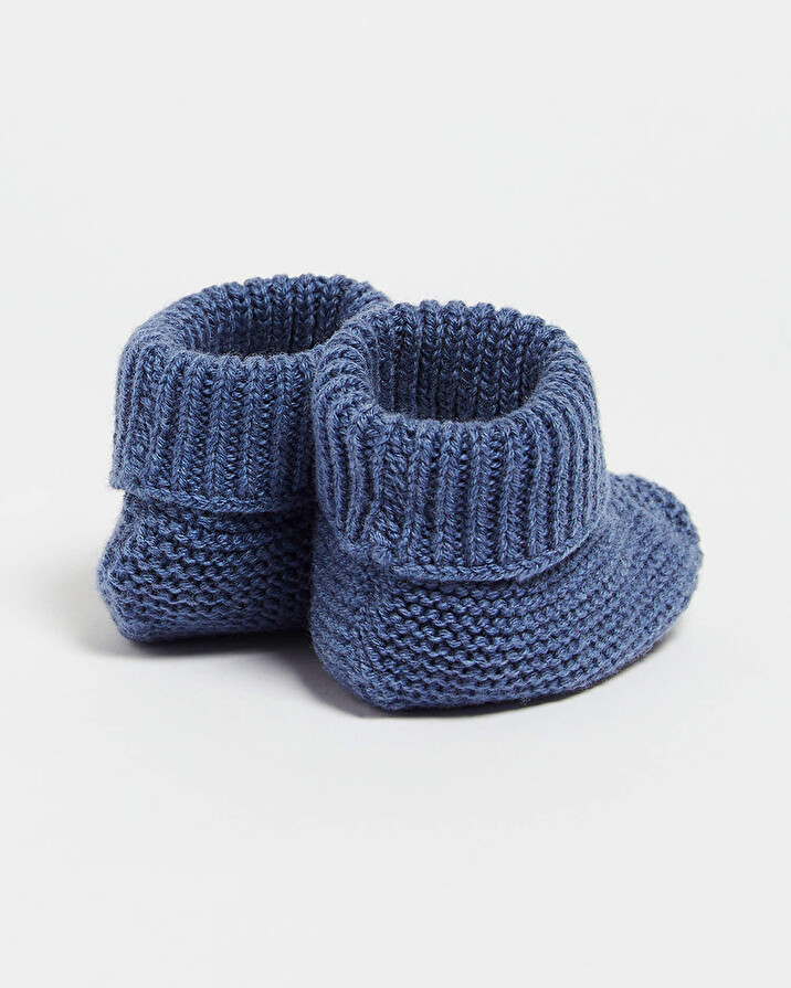 Merino wool slippers Blue color  Natalys