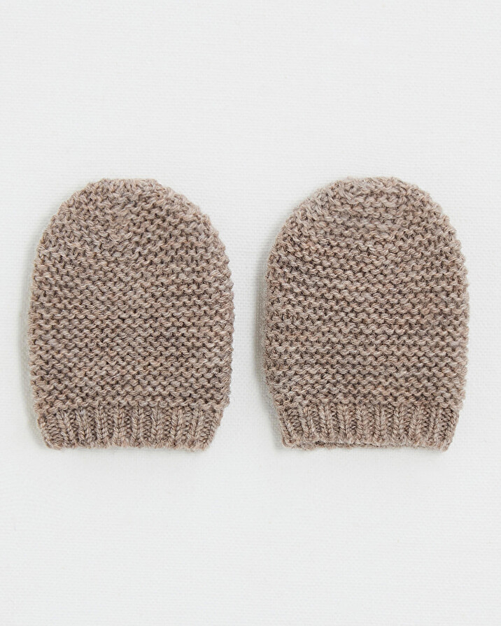 Newborn Merino wool mittens Mocha color  Natalys