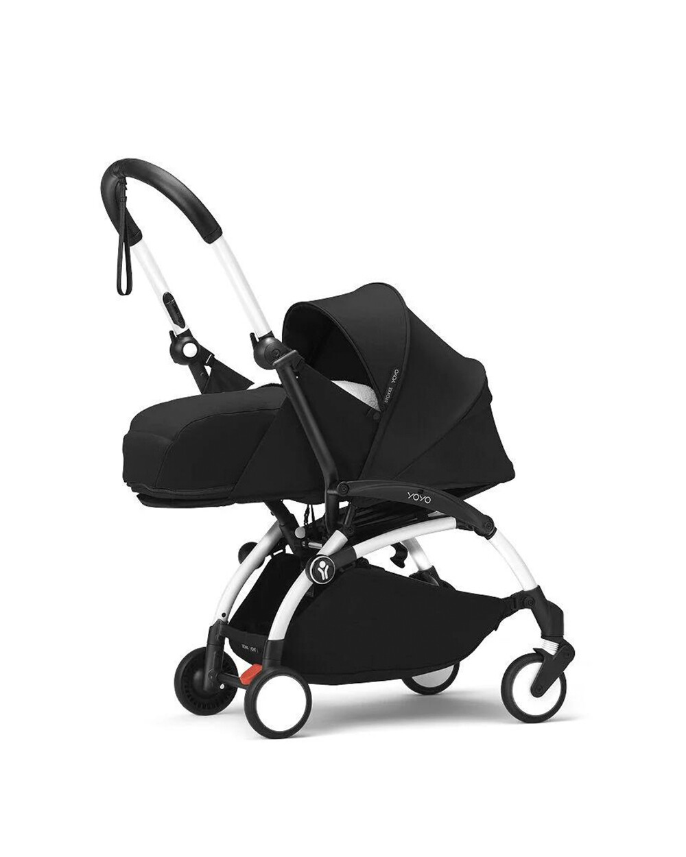 YOYO&sup3; newborn pack 0+ pushchair with white frame Black colour  Stokke