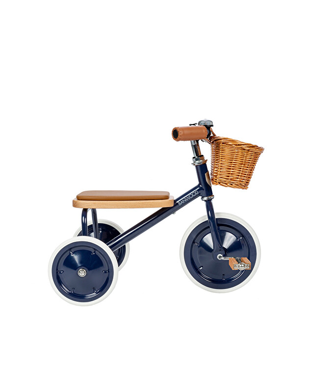 Vintage tricycle Trike Navy blue color Banwood