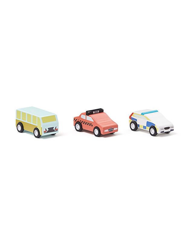 Wooden friction cars X3 Set of 3 Kid's concept