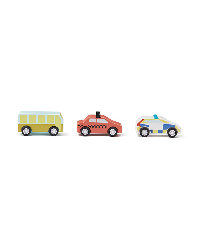 Wooden friction cars X3 Set of 3 Kid's concept