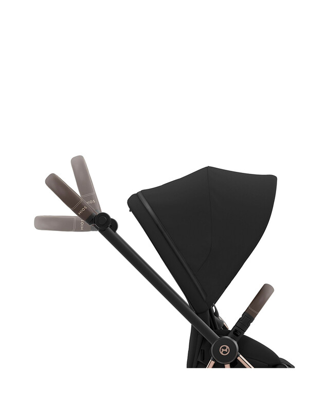 MIOS pushchair pack with rosegold frame Deep black colour  Cybex