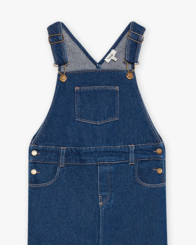 Long denim overalls Navy blue color Natalys