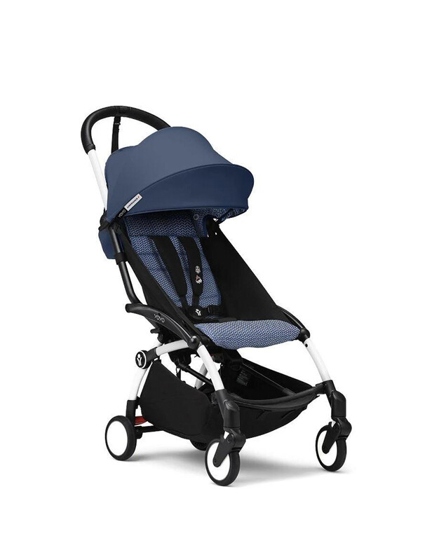 YOYO³ pack 6+ pushchair with white frame Air France blue colour  Stokke