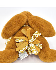 Rabbit soft toy 25 cm Mustard yellow color  Doudou et Compagnie