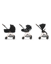 MIOS progressive pushchair pack with rosegold chassis Deep black color  Cybex
