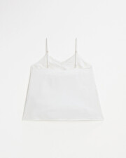 Lace-finish strappy camisole Ivory color  Natalys