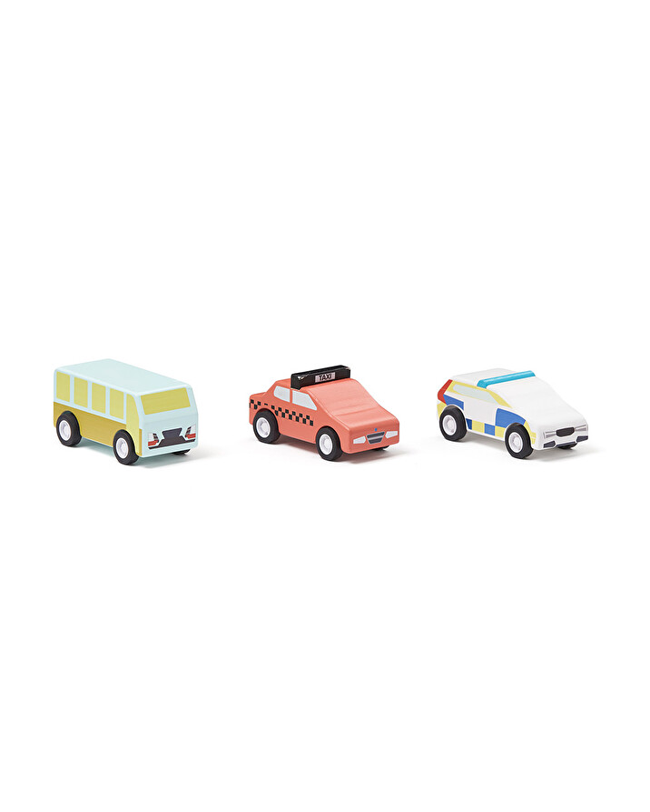 Wooden friction cars X3 Set of 3  Kid's concept