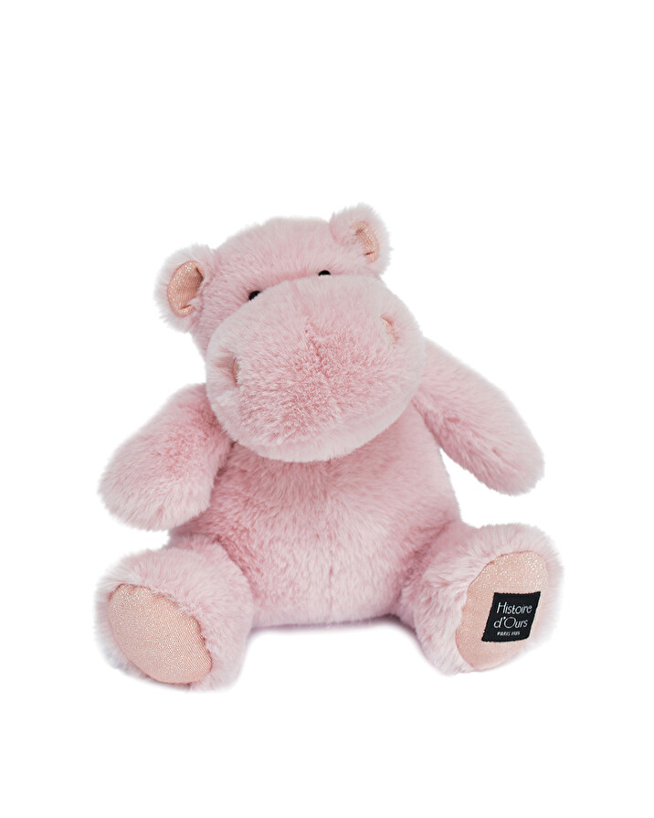 Hip'pie hippopotamus soft toy 25 cm Powder pink color  Histoire d'Ours