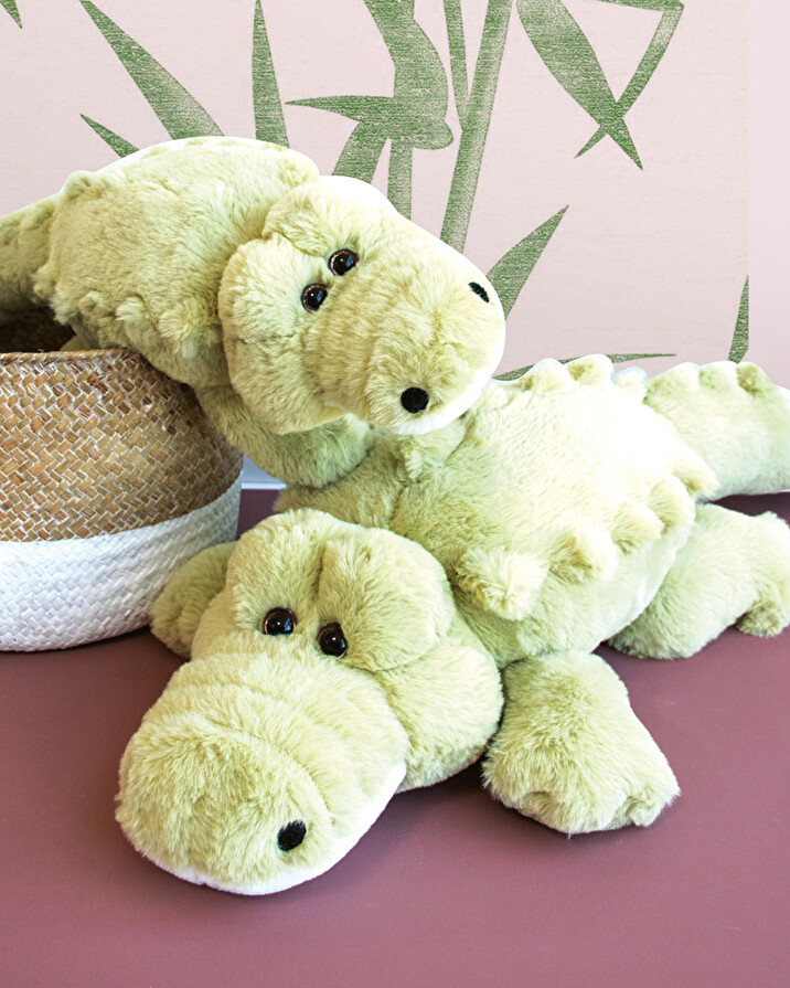 Crocodile soft toy 60 cm Green color  Histoire d'Ours