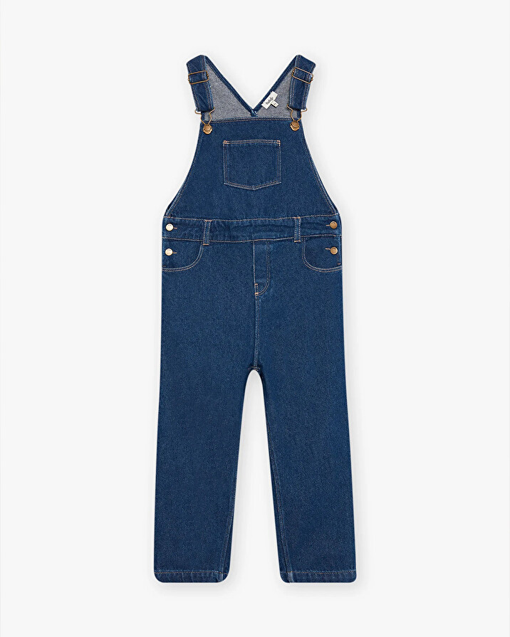 Long denim overalls Navy blue color  Natalys