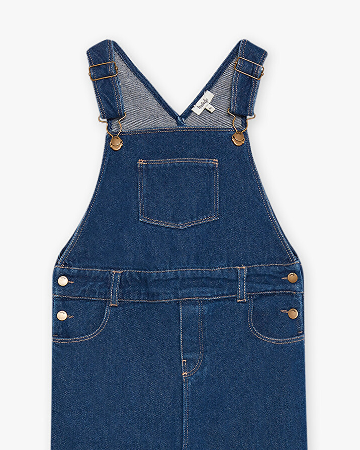 Long denim overalls Navy blue color  Natalys