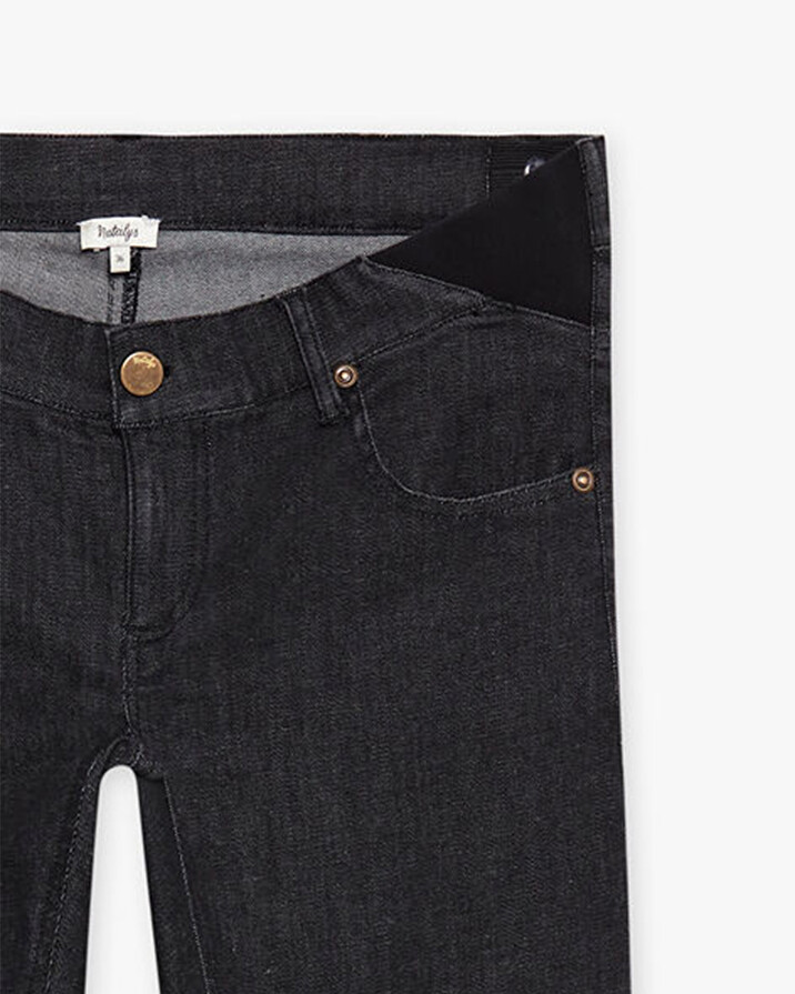 Low-rise slim maternity jeans Black color  Natalys