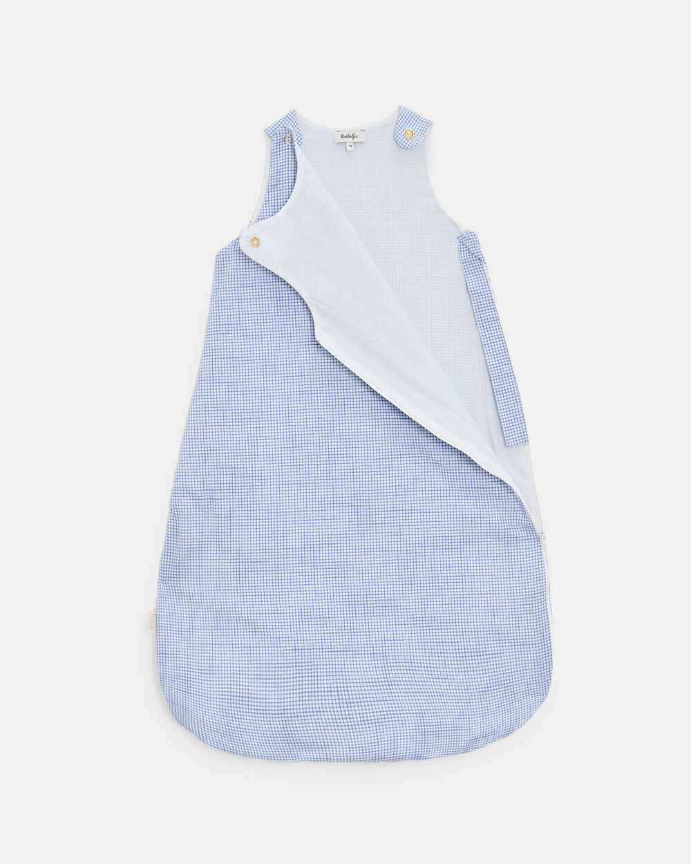 Maddy TOG 0.5 light sleeping bag Blue check print  Natalys