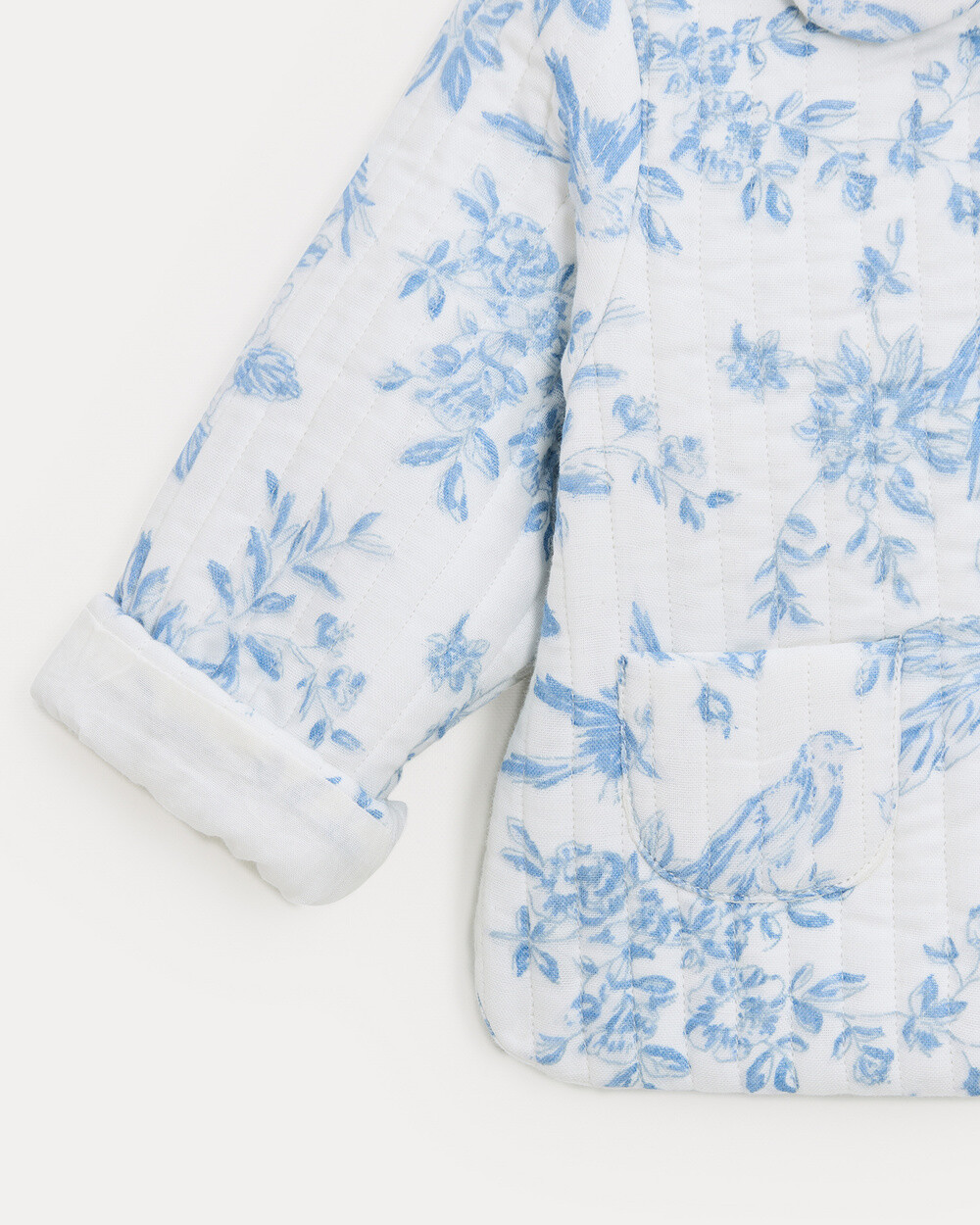 Janice quilted jacket Porcelain print  Natalys