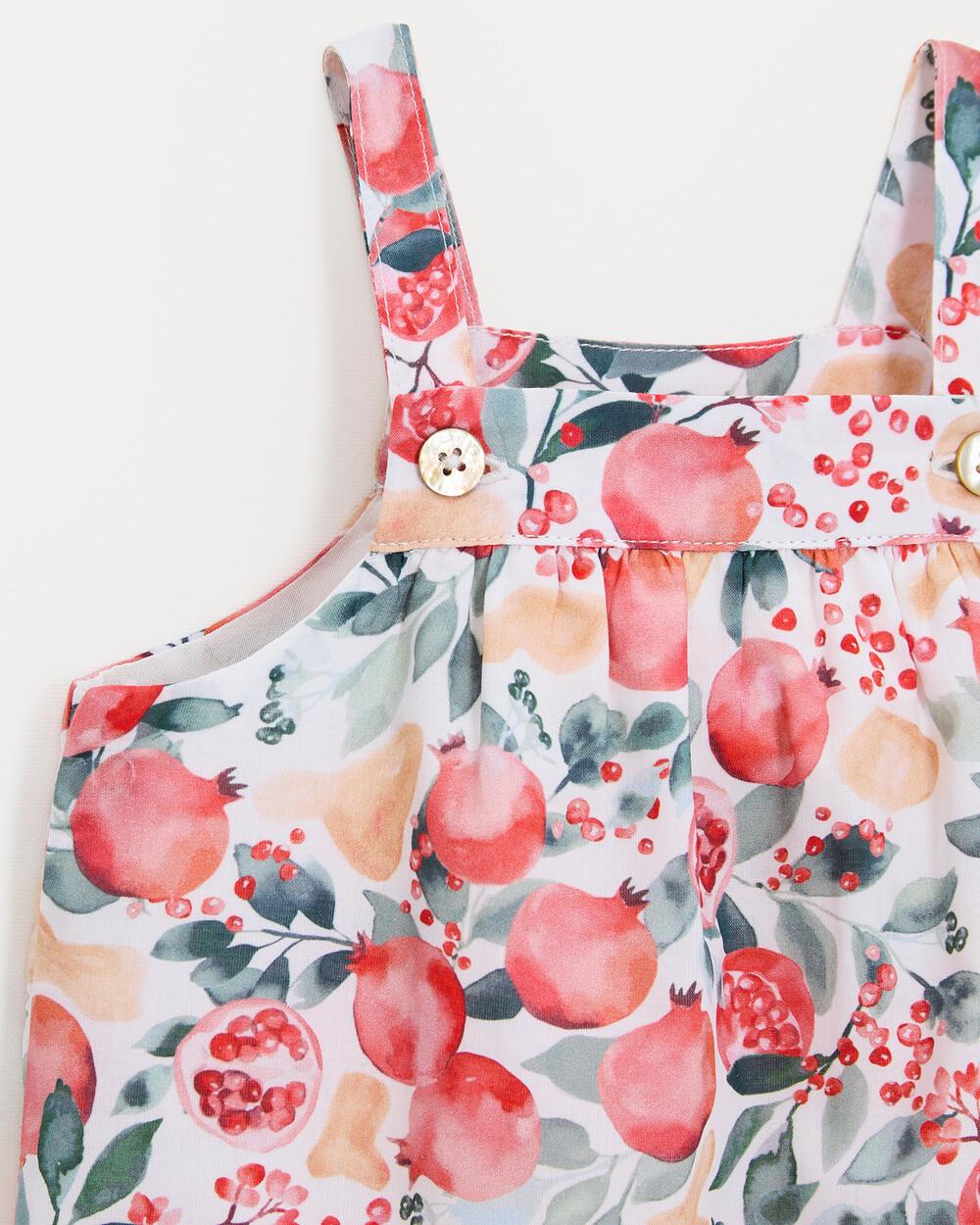 Phillipine long jumpsuit with straps Pomegranate print  Natalys
