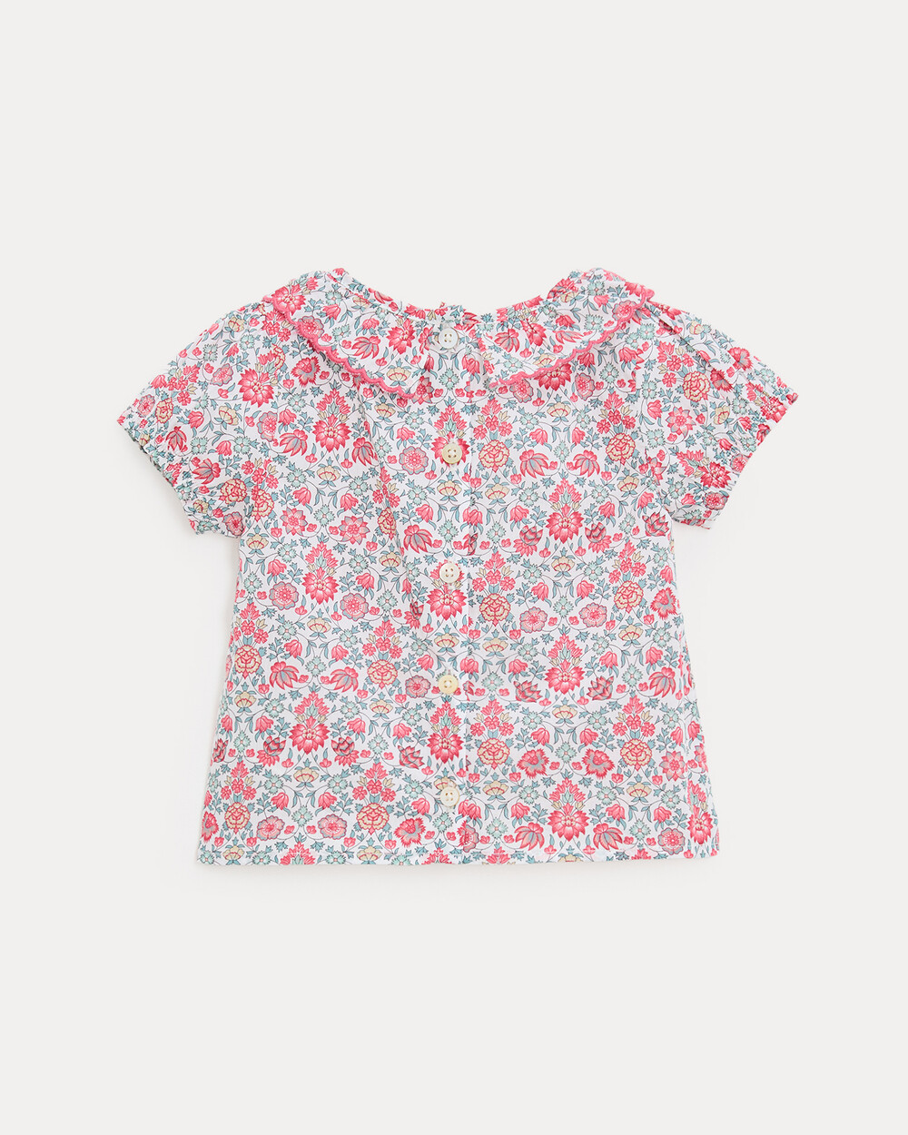 Thelma short-sleeved blouse Liberty fabric  Natalys