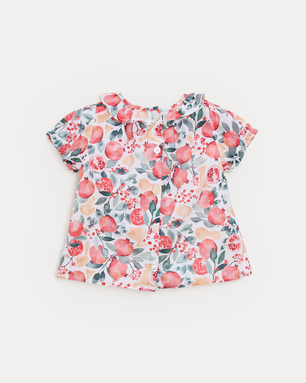 Thelma short-sleeved blouse Pomegranate print  Natalys
