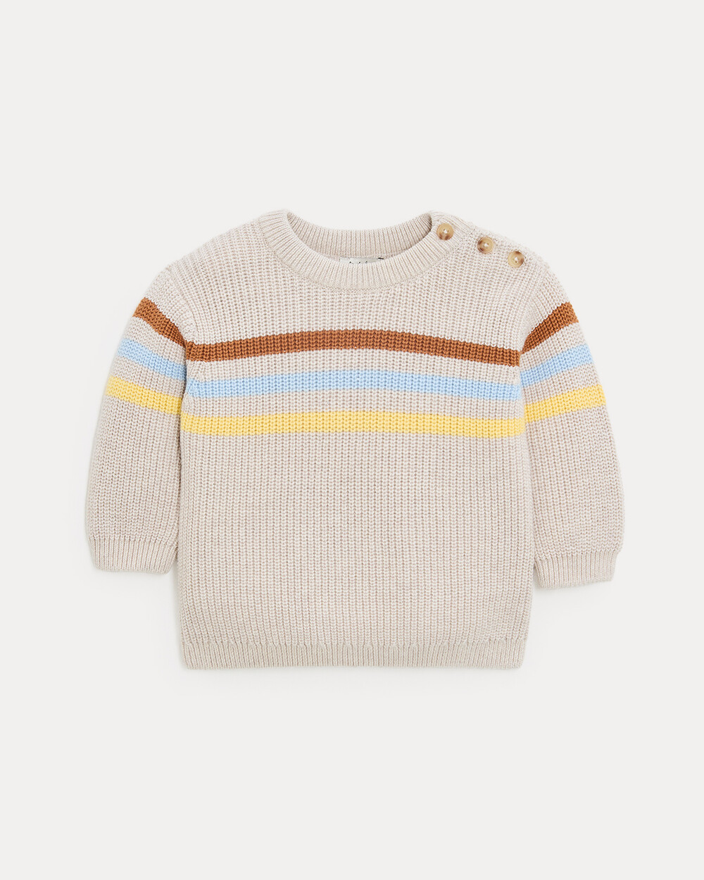 Willie fancy knit jumper Beige colour  Natalys
