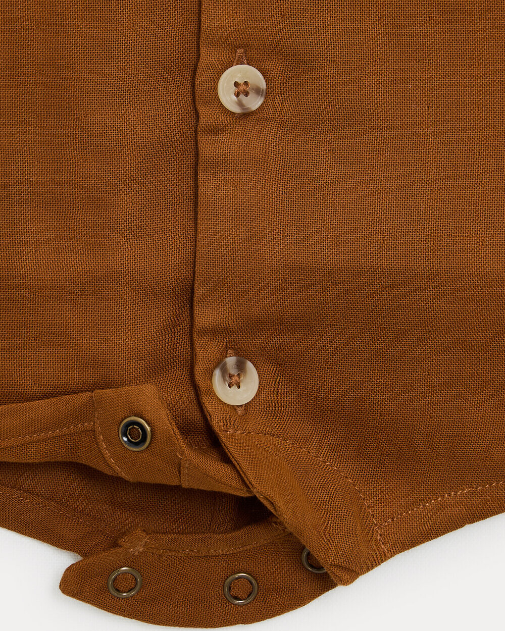 Ernest short jumpsuit with sailor collar Hazelnut colour  Natalys