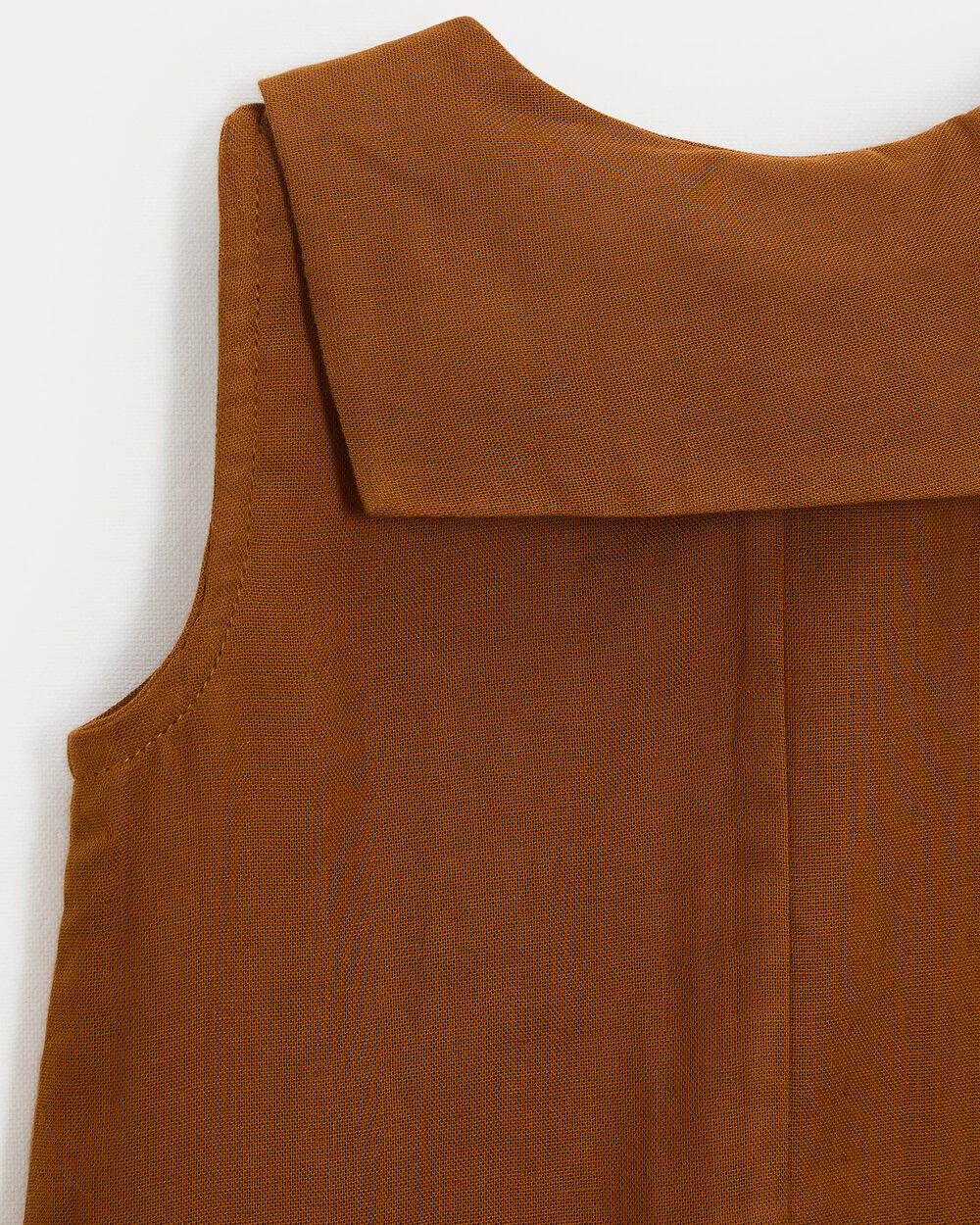 Ernest short jumpsuit with sailor collar Hazelnut colour  Natalys