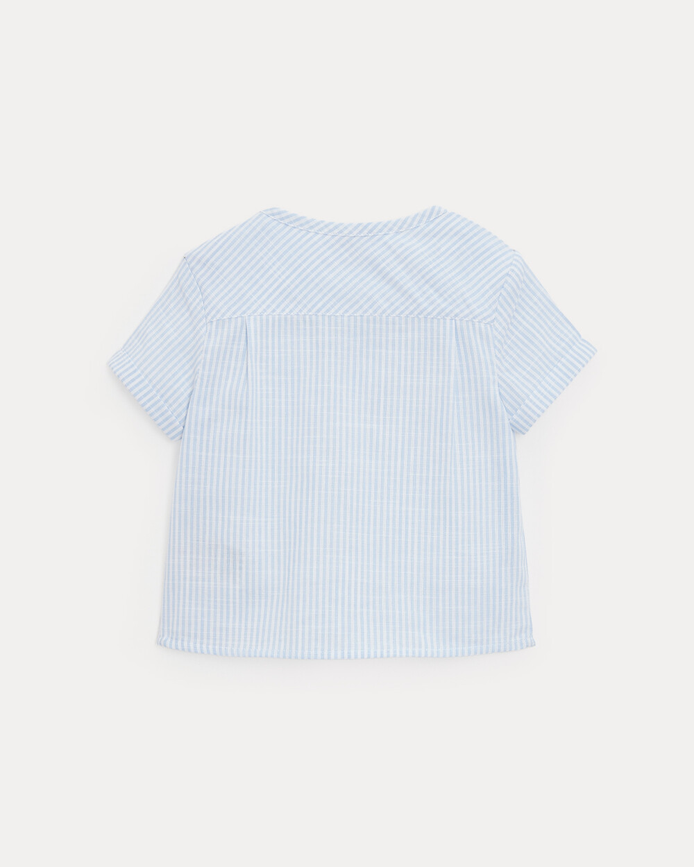 Theodore short-sleeved shirt Blue sky stripes print  Natalys