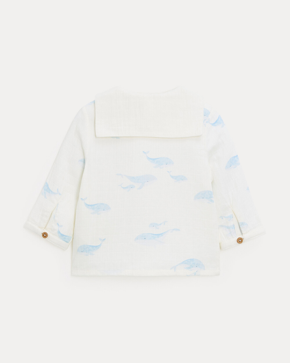 Augustin long-sleeved shirt Whale print  Natalys