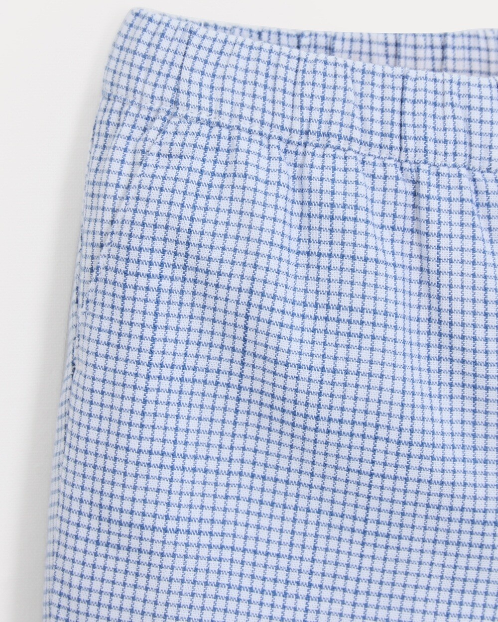 Achille cotton canvas trousers Blue check print  Natalys