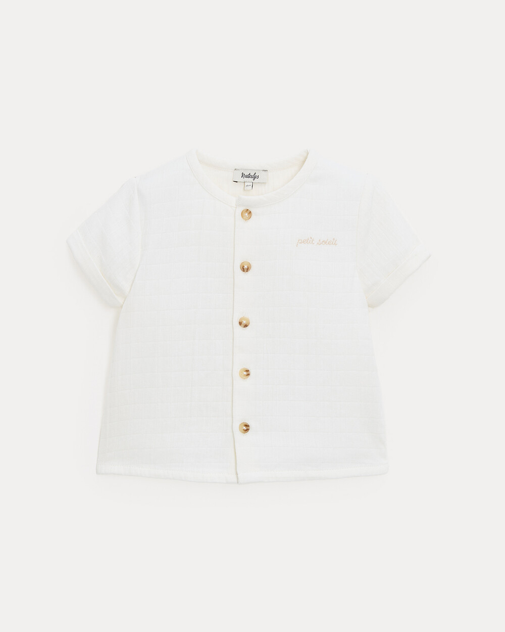 Theodore short-sleeved shirt Off-white colour  Natalys