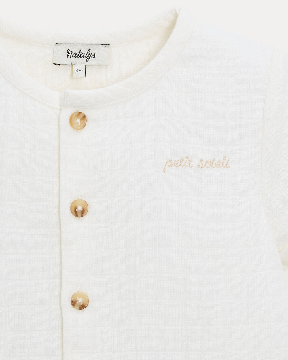 Theodore short-sleeved shirt Off-white colour  Natalys
