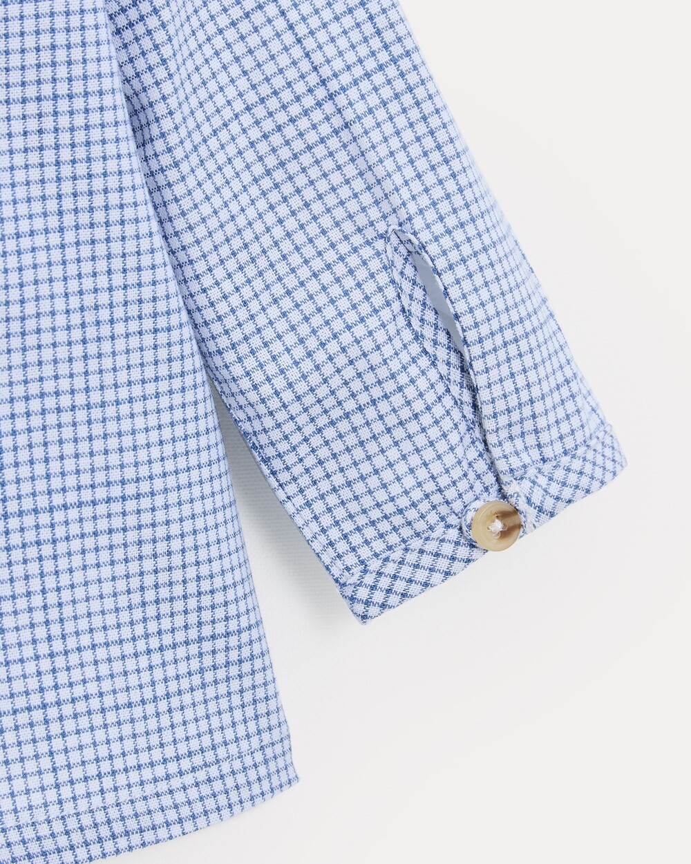 Augustin long-sleeved shirt Blue check print  Natalys