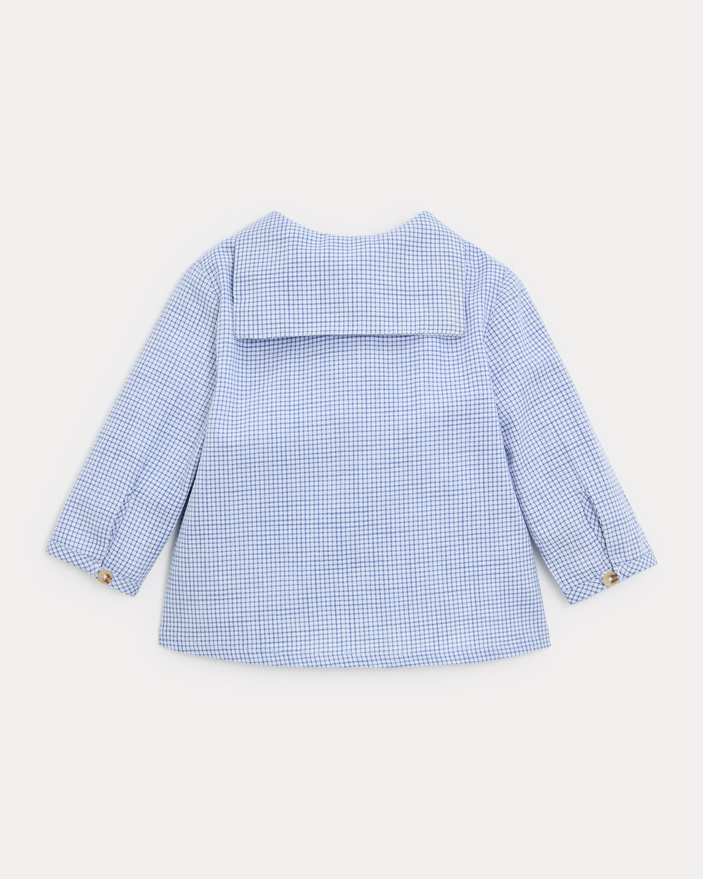 Augustin long-sleeved shirt Blue check print  Natalys