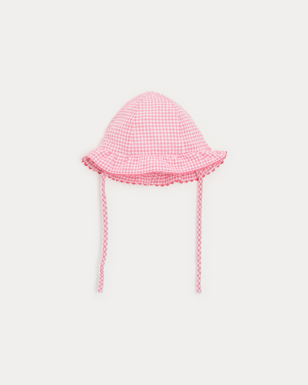 Lison seersucker hat Pomegranate gingham print  Natalys