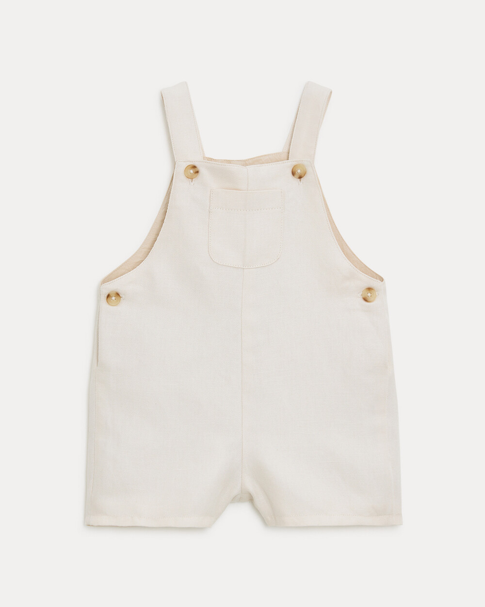 Edgar short twill dungarees Beige colour  Natalys