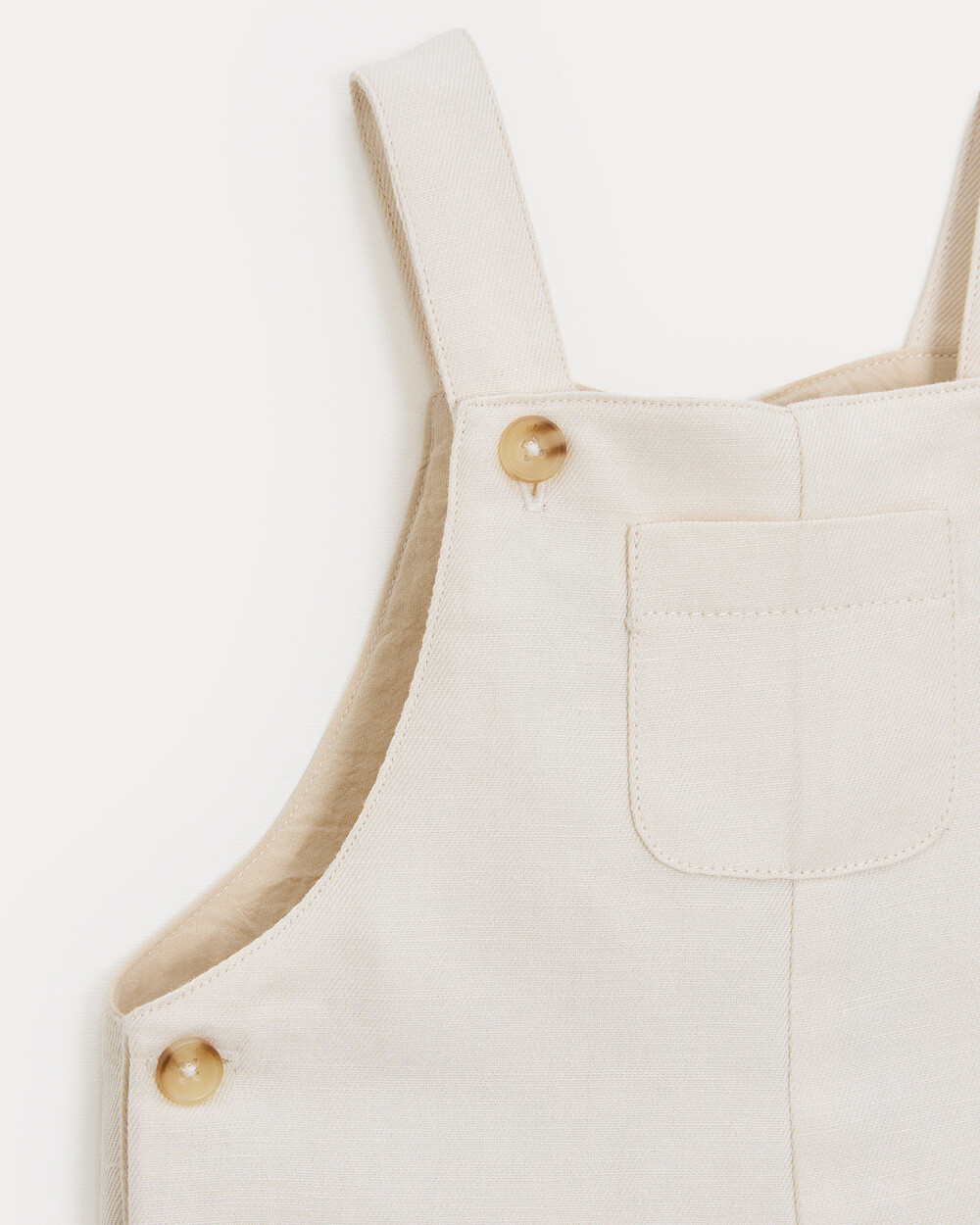 Edgar short twill dungarees Beige colour  Natalys