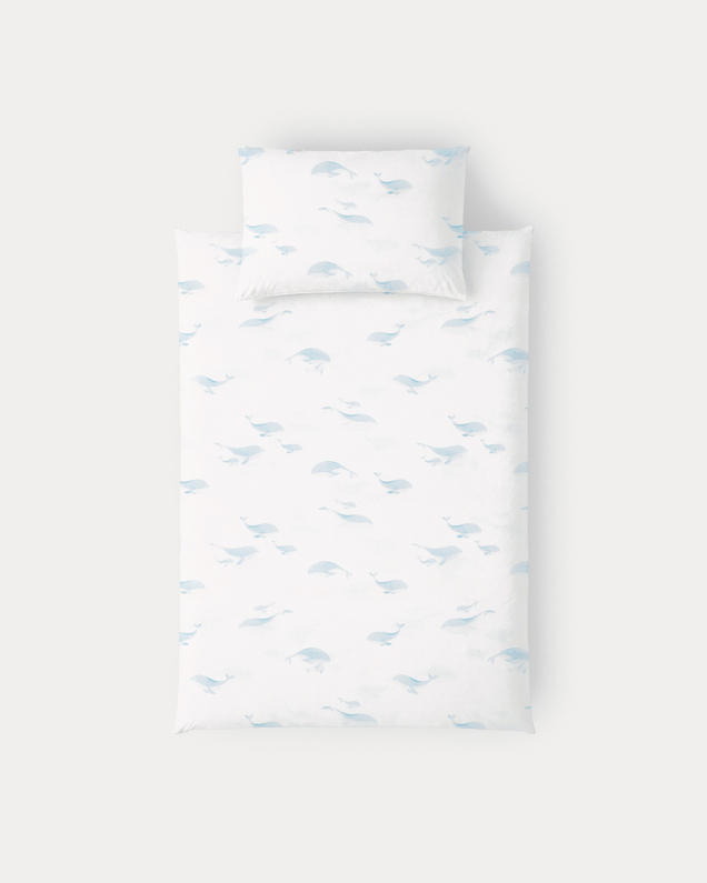 Colette bed linen set Whale print Natalys