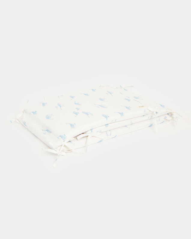 Leandre bumper pad Whale print Natalys